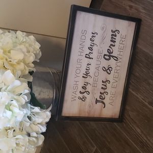 Framed sinage. All the more meaningful during these Covid times.